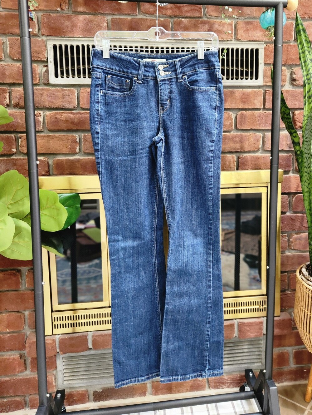 Levi’s 526 Slender Bootcut Jeans W26 L32 Y2K Dark Wash Flap Pocket